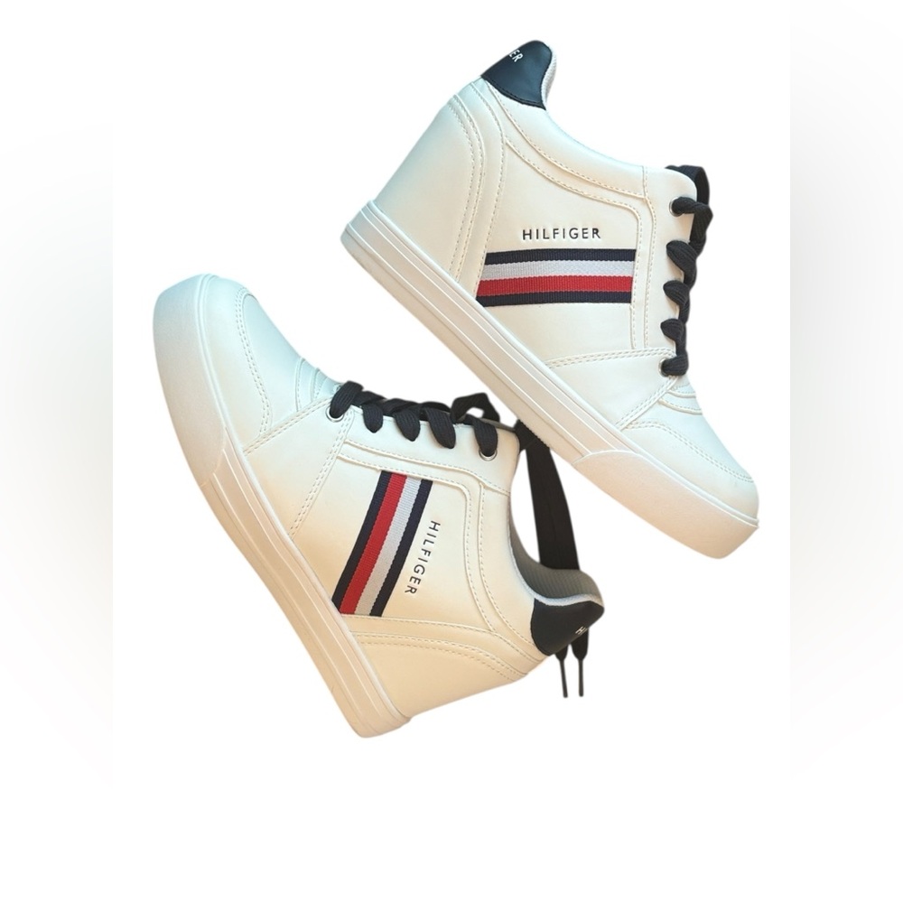 TOMMY HILFIGER | High Top Sneakers | Size 8 - Picture 16 of 16